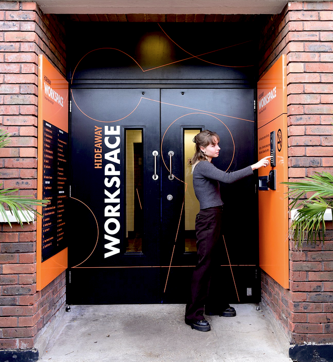 Entrance to Hideaway Work Space, Empire Mews, Streatham